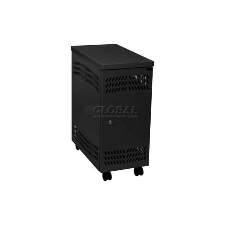 Datum Filing Systems Datum Large Mobile CPU Locker CPU2-M, Black CPU2-M-T25-L1595-60
